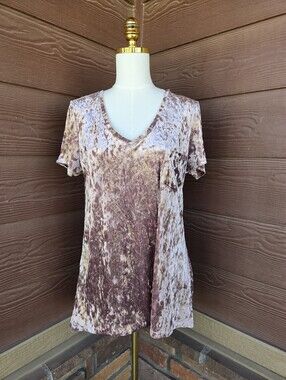 Spring + Mercer Blush Pink Velvet Legging Tee Women’s Medium